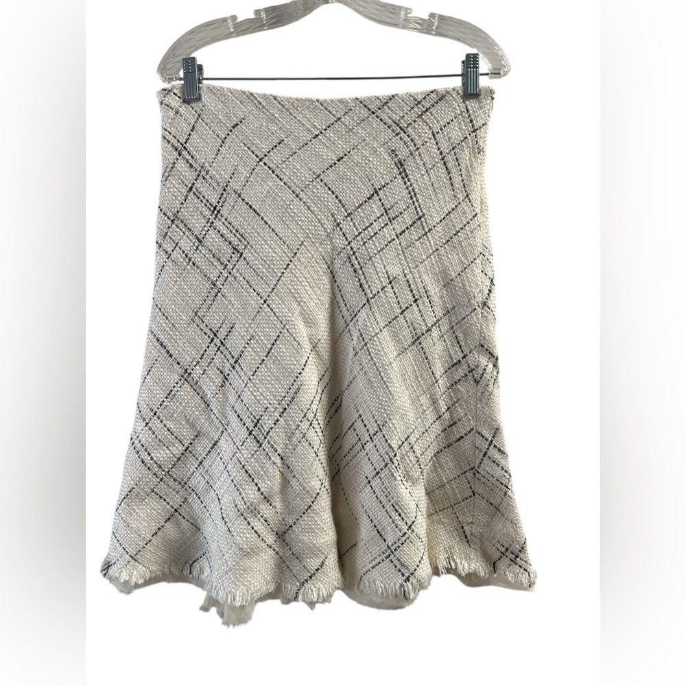 Vintage Zara tweed high waisted mini white and black skirt